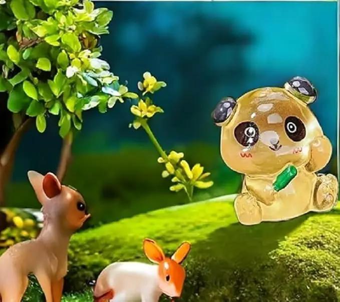 35 Pcs Mini Panda Figurines Luminous Miniature Cute Resin Animals Glow in The Dark Tiny Panda Landscape Decoration Resin Figures DIY Accessories Ornament Craft Party Cake Topper by GreenHaven Gardens