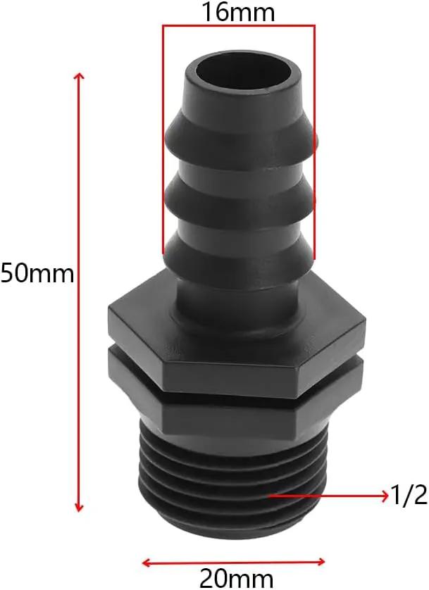 SING F LTD 20pcs 16mm to 1/2 Inch Couplings Irrigation Hose Connector Garden Hose Connector Kit Barb Connector for Drip Irrigation System Garden Pipe Fitting by GreenHaven Gardens
