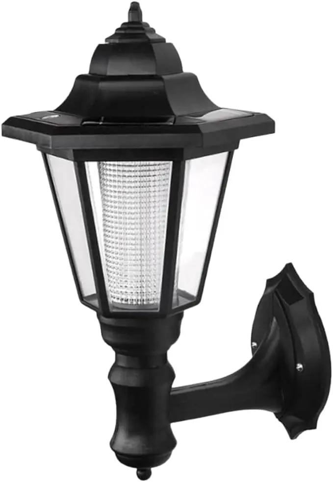 DOITOOL Solar Wall Lights Outdoor, 6-Pack Hexagonal LED Wall Sconce, Black, 16x28CM, IP44 Waterproof, Automatic On/Off, Outdoor Porch Garden Fence Landscape Hotel Restaurant Patio by GreenHaven Gardens