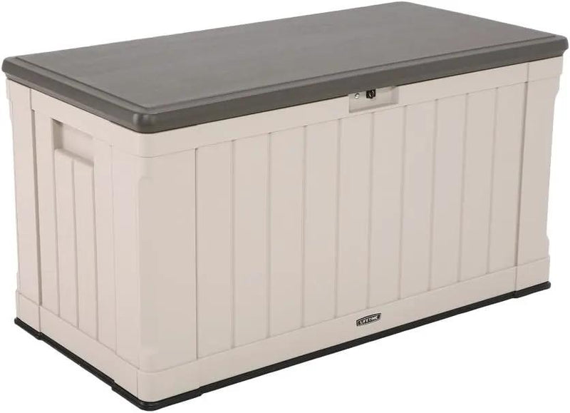 LIFETIME 60186 Heavy-Duty Outdoor Storage Deck Box, 116 Gallon, Desert Sand/Brown by GreenHaven Gardens