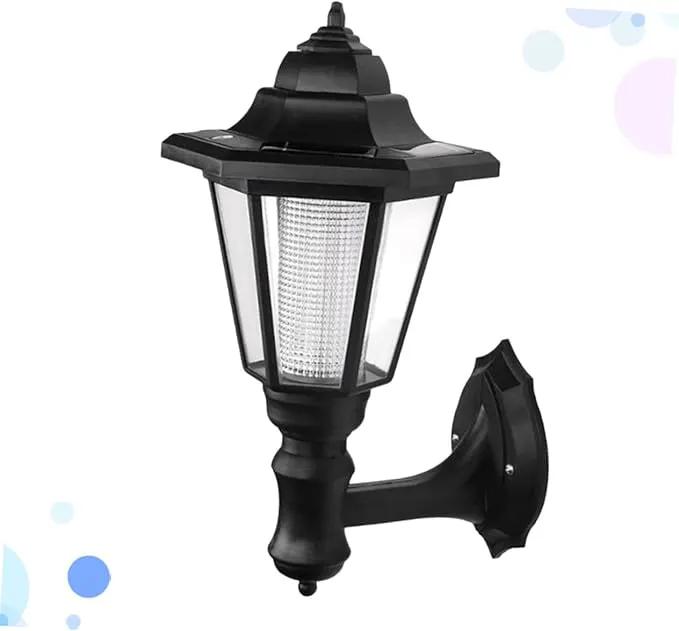 DOITOOL Solar Wall Lights Outdoor, 6-Pack Hexagonal LED Wall Sconce, Black, 16x28CM, IP44 Waterproof, Automatic On/Off, Outdoor Porch Garden Fence Landscape Hotel Restaurant Patio by GreenHaven Gardens