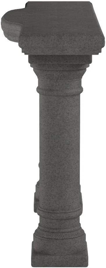 Emsco Group 2316 Lightweight Natural Sandstone Garden Shelf with Columns, 48", Granite by GreenHaven Gardens