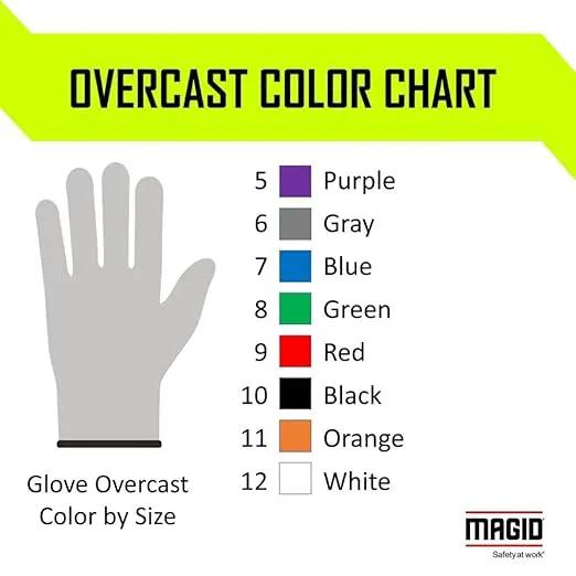 MAGID D-ROC ANSI A4 AeroDex Polyurethane Palm Coated Work Gloves, 12 Pairs, Size 11/2XL, GPD482 by GreenHaven Gardens