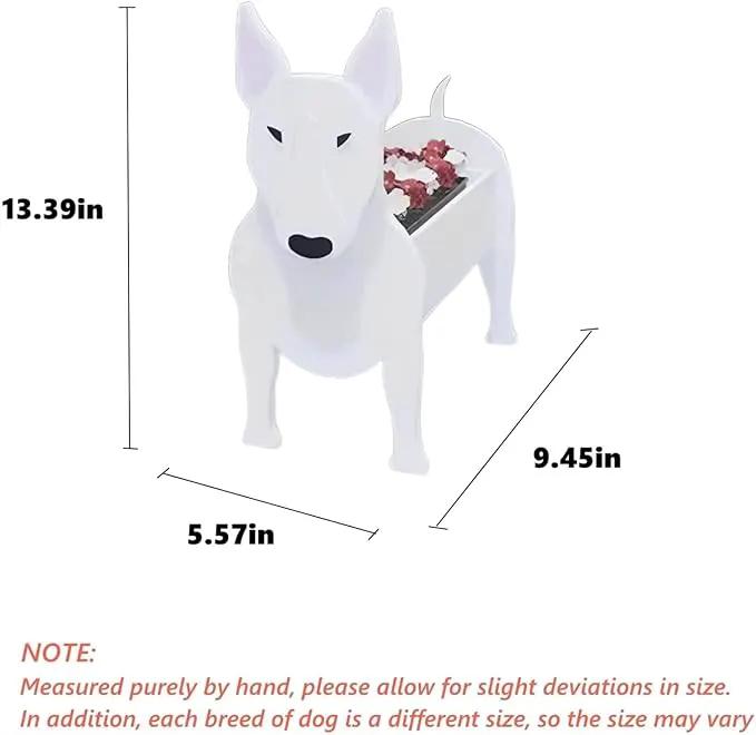 Bull Terrier Dog Planter Plant Pots,Cute Garden Dog Flower Planter,Dog Planters Birthday Gifts for Women,Office,Indoor/Outdoor Decor（9.45 * 5.57 * 13.39in） by GreenHaven Gardens