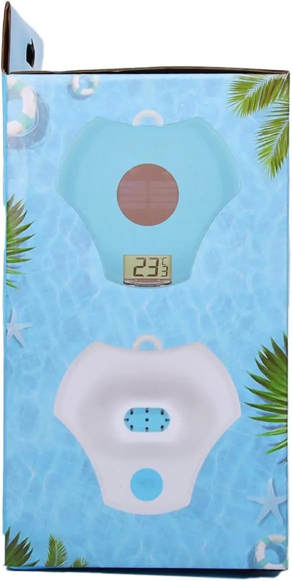 BALDR Pool Thermometer Floating Easy Read, IPX8 Waterproof, Solar Powered Digital Pool Thermometer with LCD Screen,Suitable for Swimming Pool/Hot Tub/Hot Spring/Aquarium (Purple) by GreenHaven Gardens