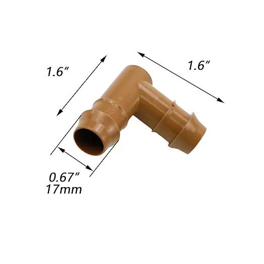 Dnyta 20pcs 1/2 Inch Drip Irrigation Elbow Fittings Elbow Connector (17mm) Drip Irrigation Fittings for Most 1/2" Irrigation Tubing or Sprinkler Systems by GreenHaven Gardens