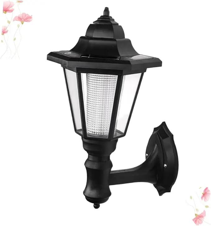 DOITOOL Solar Wall Lights Outdoor, 6-Pack Hexagonal LED Wall Sconce, Black, 16x28CM, IP44 Waterproof, Automatic On/Off, Outdoor Porch Garden Fence Landscape Hotel Restaurant Patio by GreenHaven Gardens