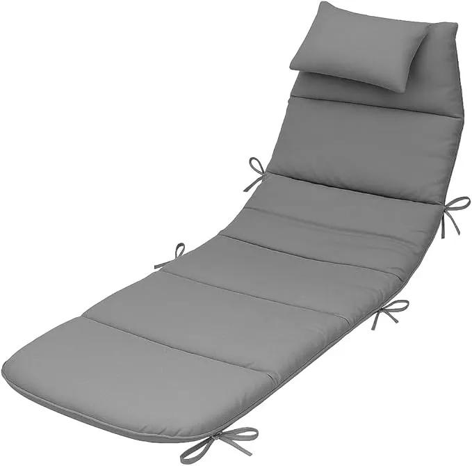 Weatherproof Replacement Cushion Pad and Umbrella for Hanging Lounge Chair Outdoor Chaise Hanging Hammock Chair - Long-Lasting, Fade-Resistant, Quick-Dry, Outdoor Lounge Replacement Set (Gray) by GreenHaven Gardens