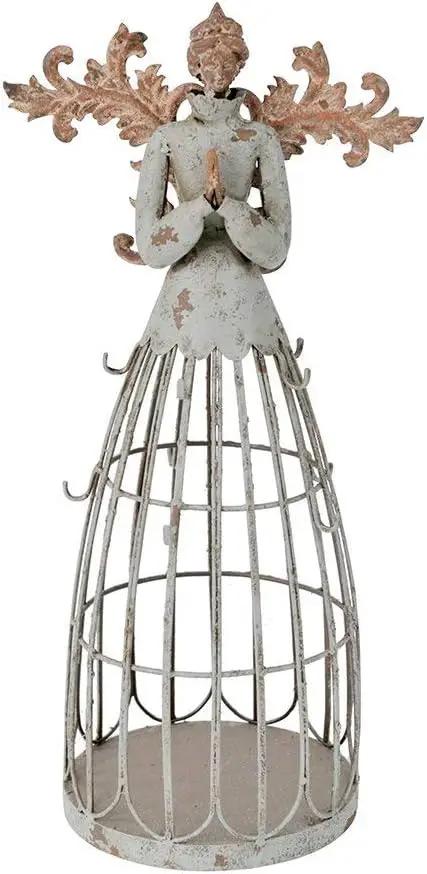 Morning View Metal Praying Angel Garden Statue Decor for Yard Art Outdoor Standing Large Angel Decorations Antique Patio Patio Lawn Holiday Christmas 18 Inches Tall by GreenHaven Gardens