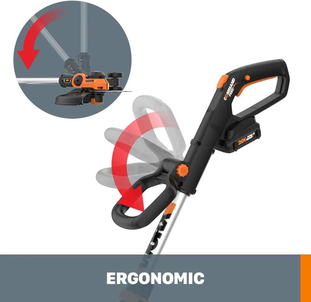 Worx String Trimmer Cordless GT3.0 20V PowerShare 12" Edger & Weed Trimmer (1) Battery & Charger Included WG163.8 by GreenHaven Gardens