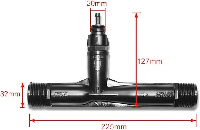 Pvdf Venturi Injector 1” Inch Gas-Liquid Mixing Venturi Injection for Ozone Generator, Agriculture Fertilizer Irrigation, Sewage Treatment, Dosing Device, Jet Device by GreenHaven Gardens
