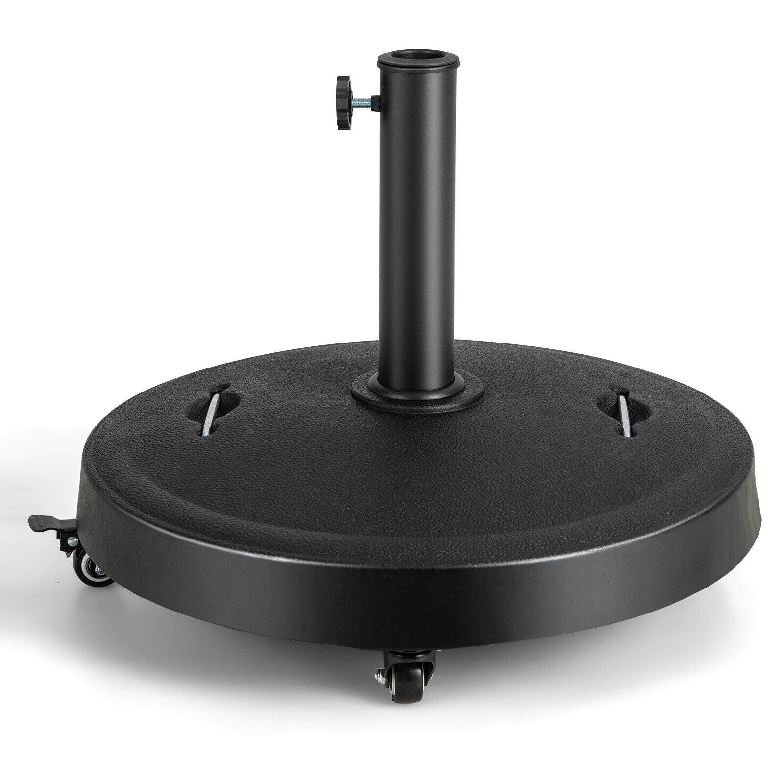 51LBS 20.5Inch Outdoor Umbrella Base with Wheels and Handles by DirectDeals
