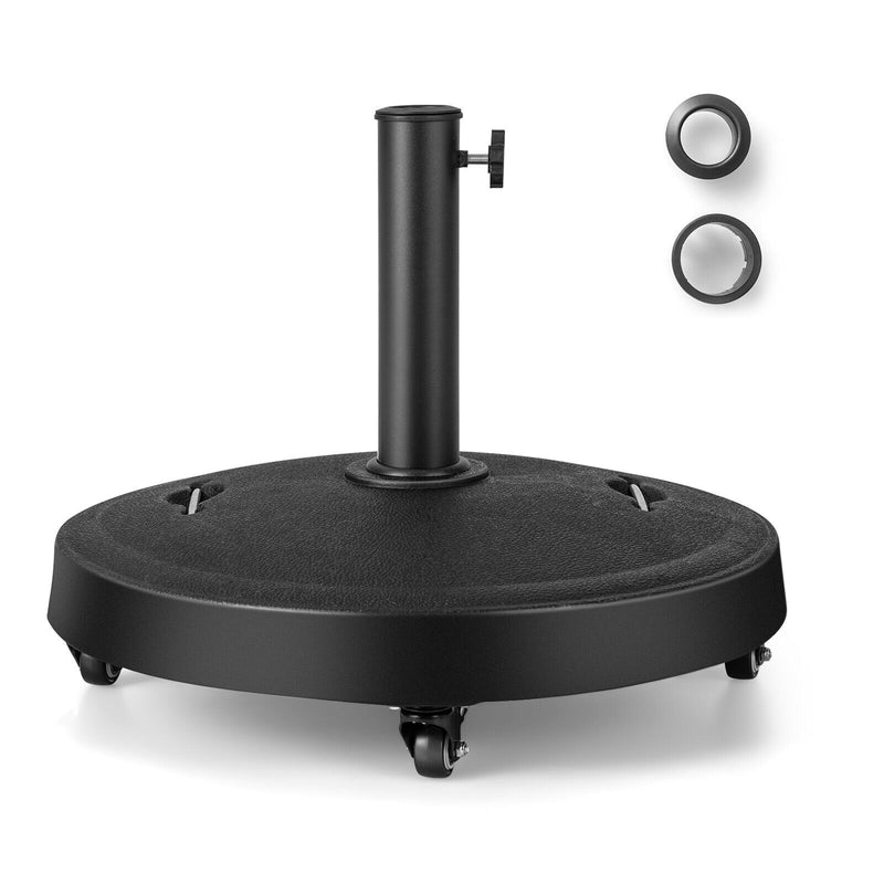 51LBS 20.5Inch Outdoor Umbrella Base with Wheels and Handles by DirectDeals