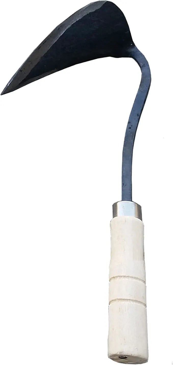 Premium Forged Gardening Hand Plow Hoe, Korean Daejanggan Style Ho-Mi(Weeding Sickle) for EZ Digger Tools 1 Pack by GreenHaven Gardens