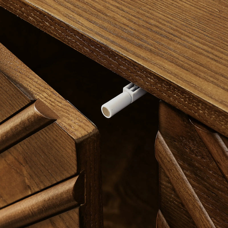 Diamond Fluted Sideboard Storage Cabinet with Adjustable Shelves by HouseOfZazla