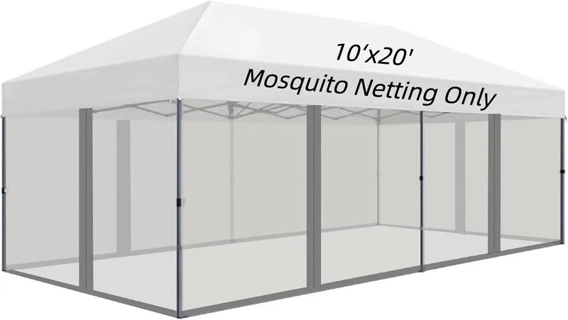 10x20 FT Mosquito Netting for Gazebo,Pergola,Pop up Canopy Tent,4-Panel with Zipper for Outdoor Patio,Backyard (Grey,Mosquito Net Only) by GreenHaven Gardens