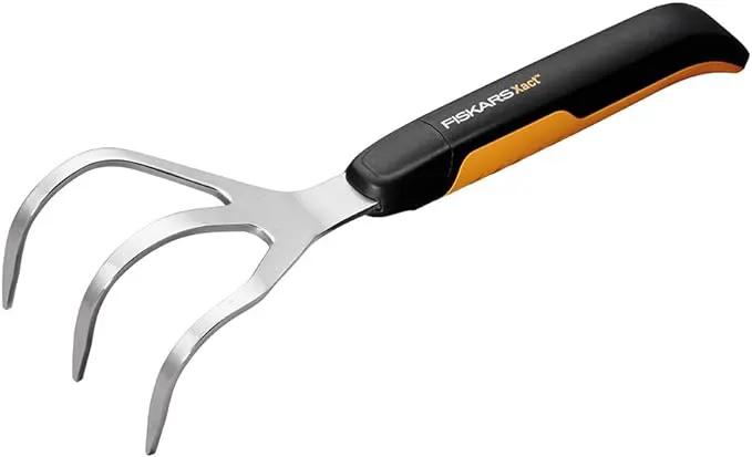 Fiskars Xact Hand Cultivator, Stainless Steel Weeder with SoftGrip Handle, Durable Garden Tool for Loosening and Aerating Soil, Ideal for Flower Beds and Garden Beds by GreenHaven Gardens