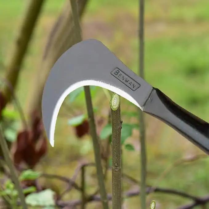 Kana Hoe 217 Japanese Garden Tool - Hand Hoe/Sickle is Perfect for Weeding and Cultivating. The Blade Edge is Very Sharp. (Beijing-025) by GreenHaven Gardens
