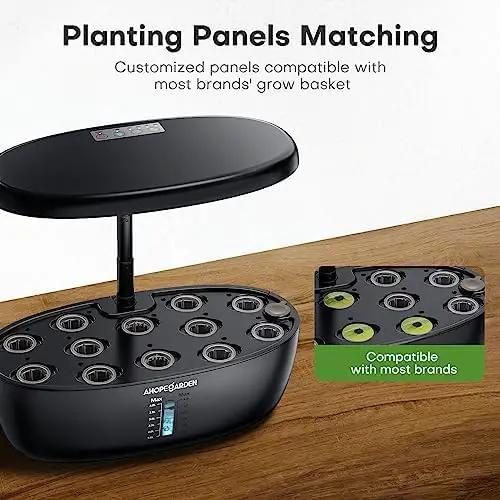Ahopegarden Indoor Garden Hydroponics Growing System: 12 Pods Plant Germination Kit Garden Kit Growth Lamp Countertop with LED Grow Light Hydrophonic Planter Grower Harvest Vegetable Lettuce by GreenHaven Gardens