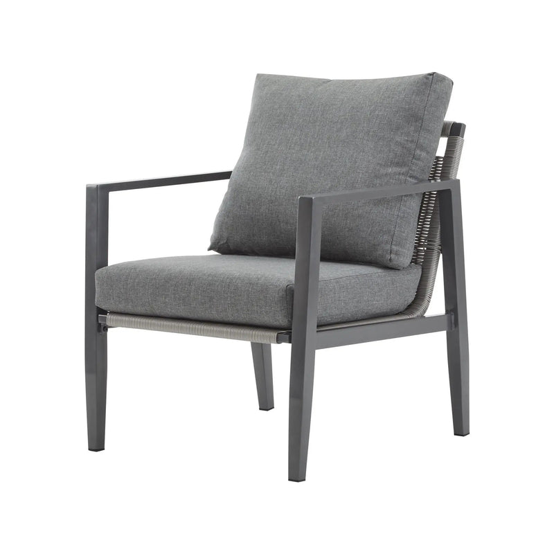 Modern Lounge Chair With Rope Accents And Cushions by HouseOfZazla