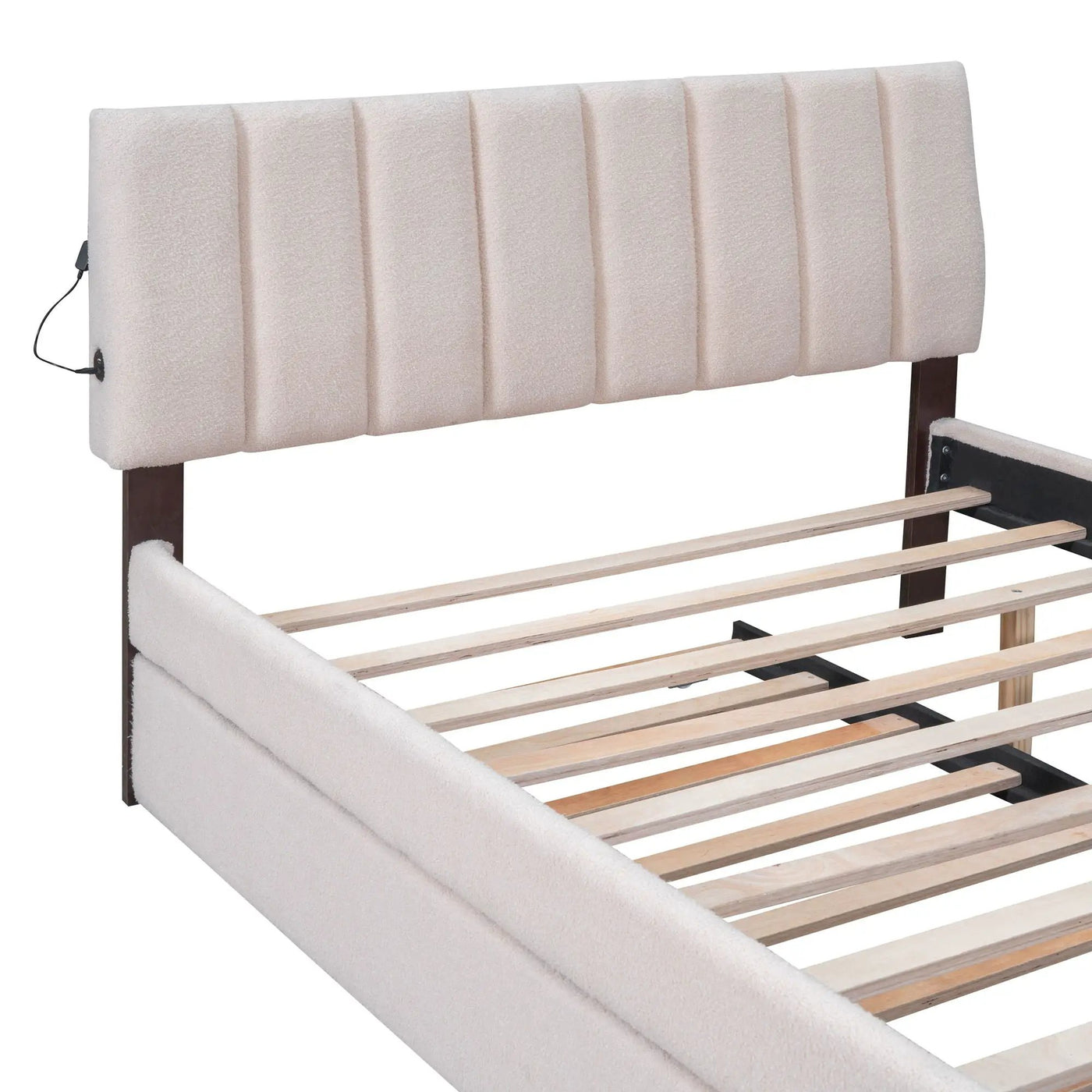 Upholstered Platform Bed With Trundle by HouseOfZazla