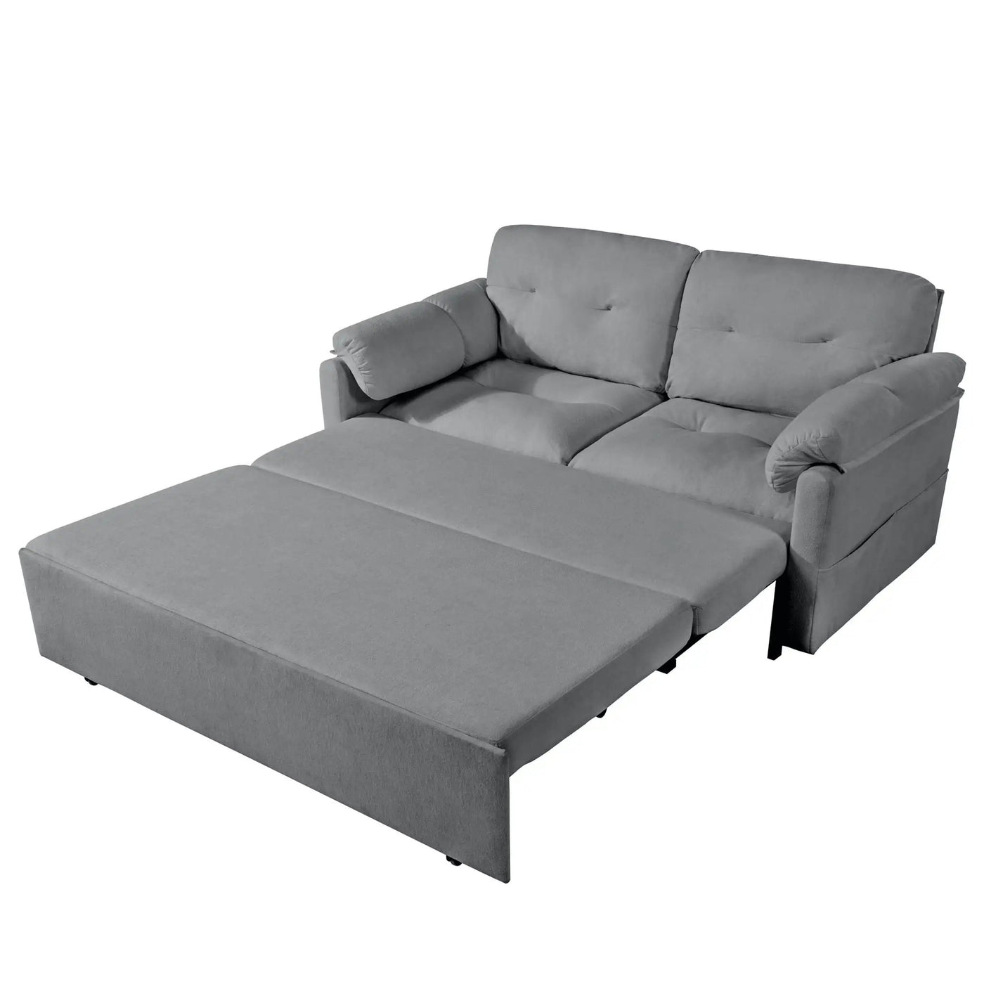 Convertible Pull Out Sofa Bed Queen Size, 3 In 1 With Side Storage by HouseOfZazla