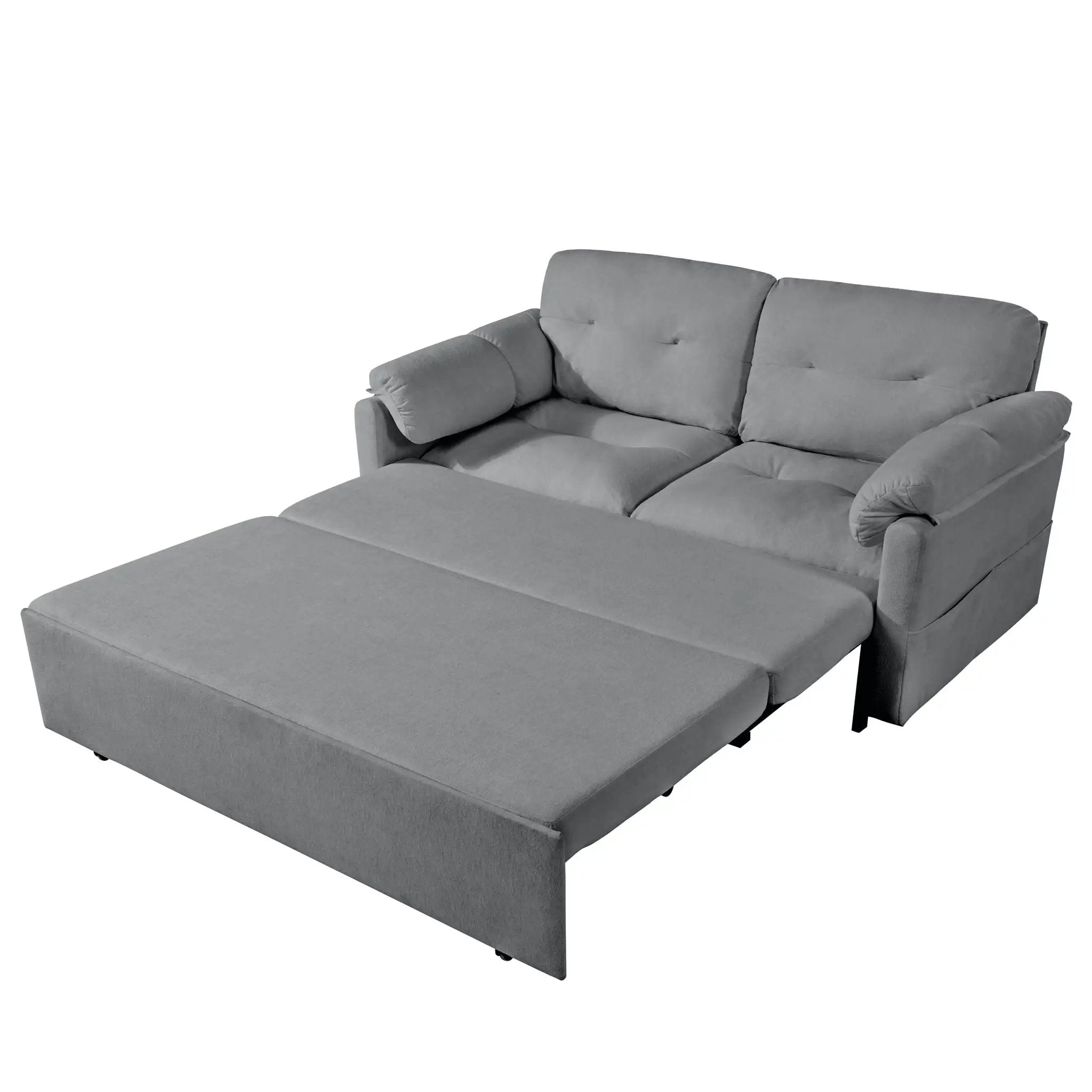 Convertible Pull Out Sofa Bed Queen Size, 3 In 1 With Side Storage by Unique Piece Furniture