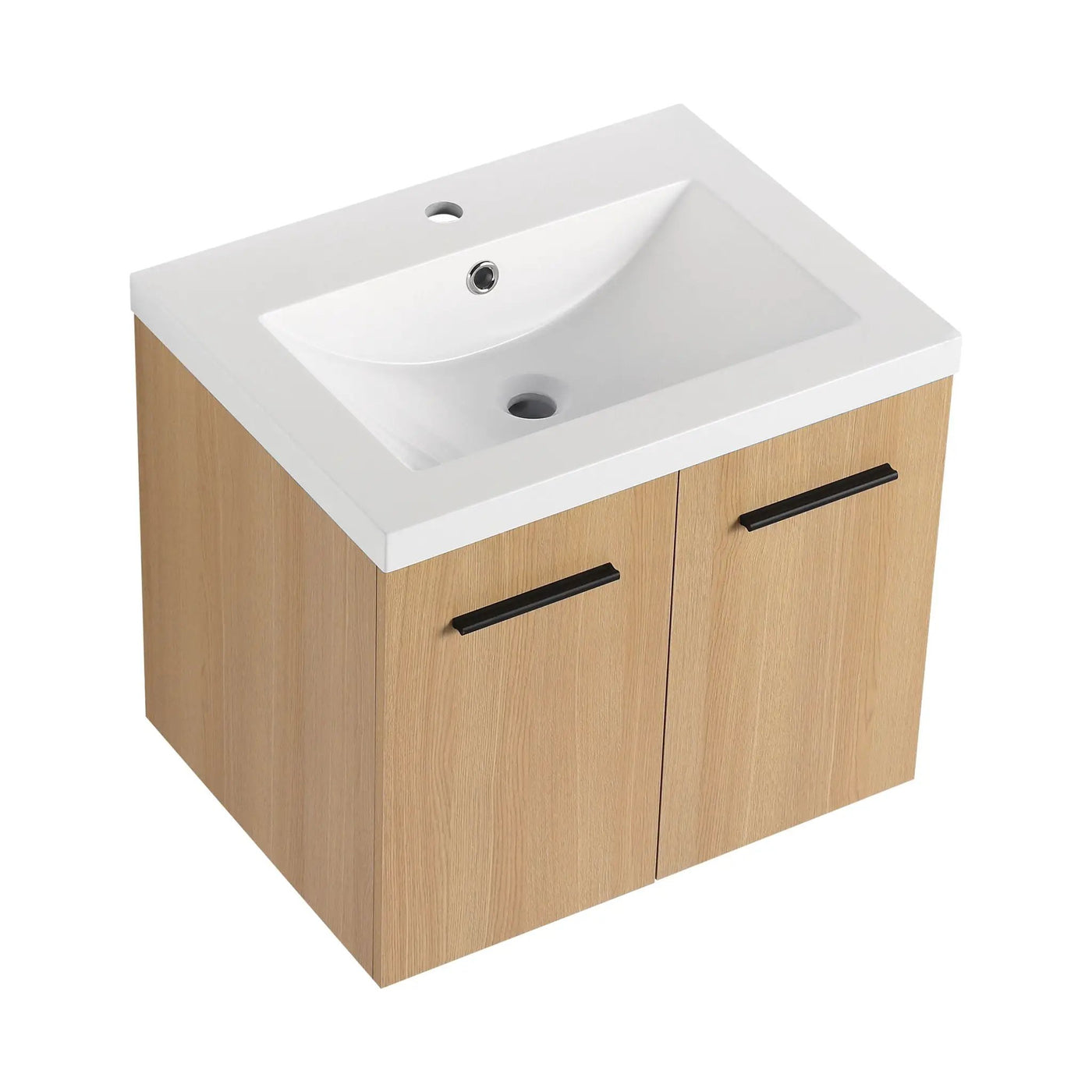 Floating Bathroom Vanity With Sink, Wall Mounted Double Door Storage by Unique Piece Furniture