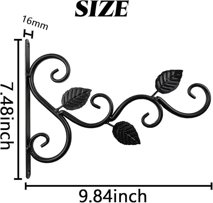 TIHOOD 4PCS Plants Hangers Outdoor Indoor Decor, Wall Hooks for Hanging Plant Bracket, Plant Hooks for Bird Feeder, Wind Chime, Lights, Lanterns by GreenHaven Gardens