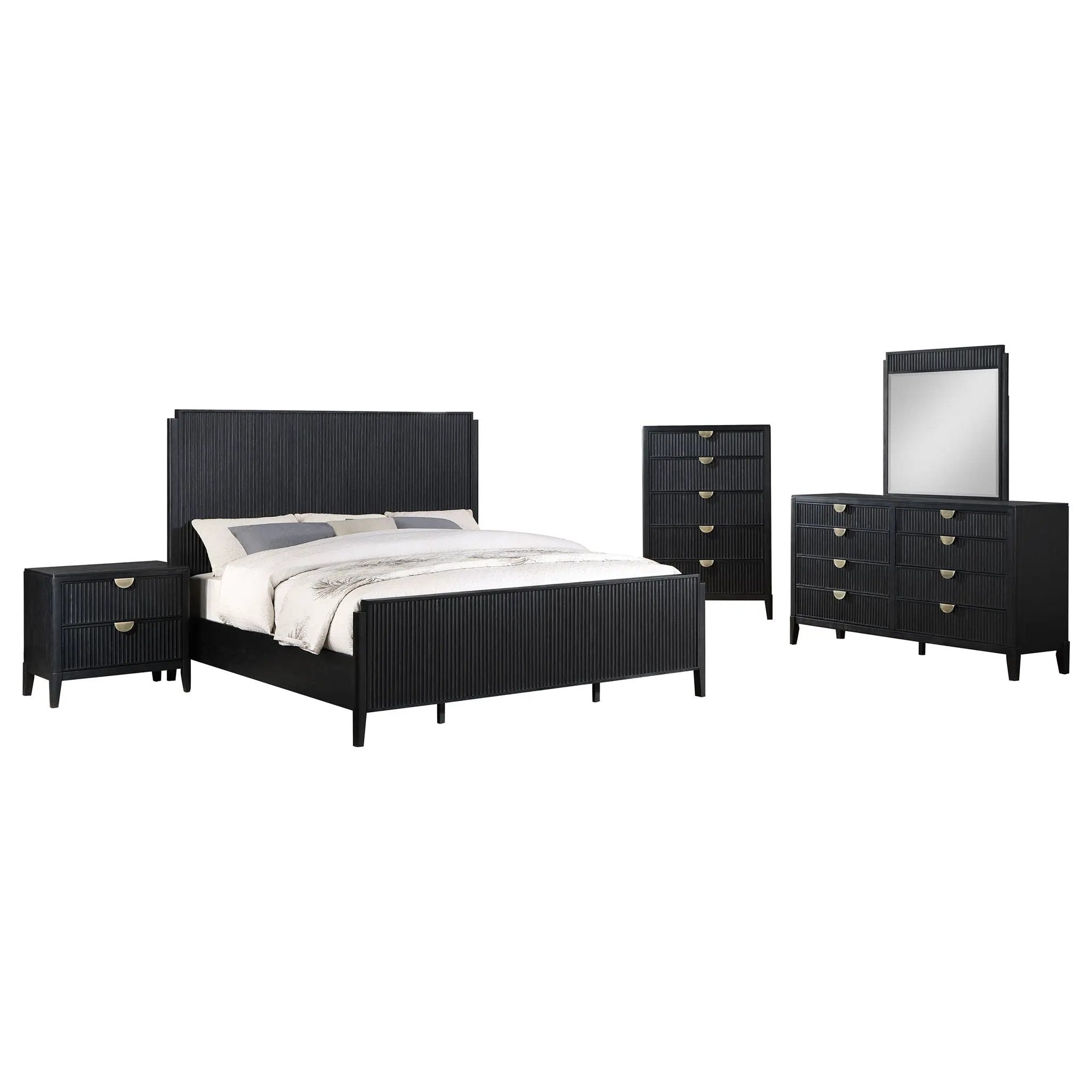 Brookmead 5-piece Eastern King Bedroom Set Black by Unique Piece Furniture