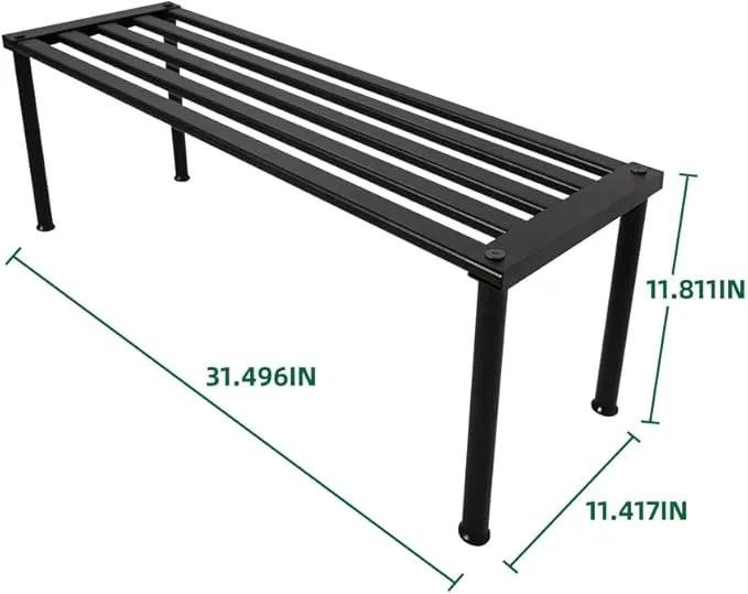 Metal Plant Stand, Rust-proof Aluminum Display Rack, Plants Display Stands Decoration Racks for Living Room Garden Balcony Patio (Ebony, 31.5Inch Tall Leg) by GreenHaven Gardens