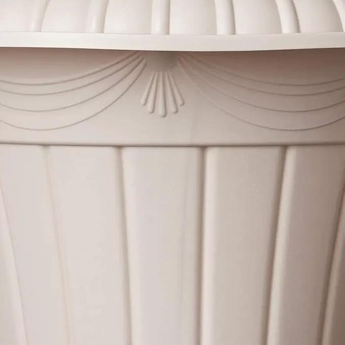 PL20TP Classic Traditional Plastic Urn Planter Indoor/Outdoor, 10" x 12", Taupe by GreenHaven Gardens