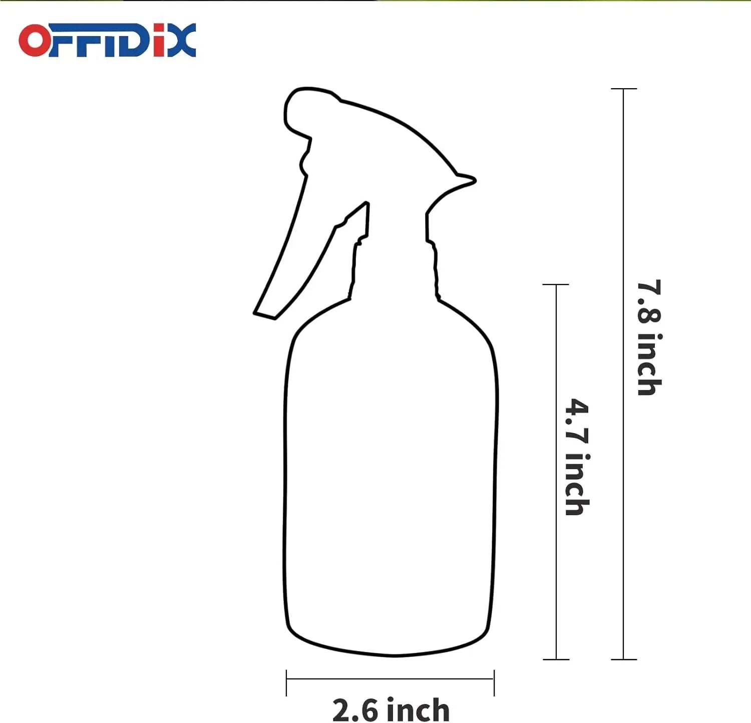 OFFIDIX Glass Spray Bottle,Plant Mister,Pressure Watering Can,Water Spray Bottle with Adjustable Nozzle,0.43L/15.17oz Handheld Spray Bottles for Outdoor Indoor Garden,Cleaning Solutions（Frosted Clear） by GreenHaven Gardens