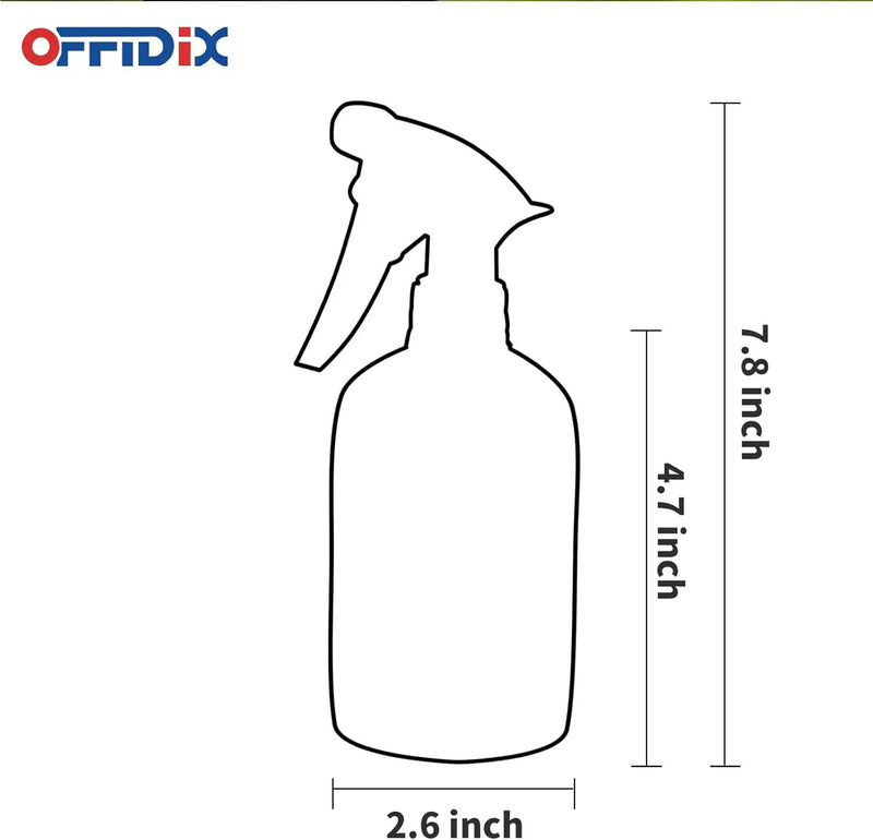 OFFIDIX Glass Spray Bottle,Plant Mister,Pressure Watering Can,Water Spray Bottle with Adjustable Nozzle,0.43L/15.17oz Handheld Spray Bottles for Outdoor Indoor Garden,Cleaning Solutions（Frosted Clear） by GreenHaven Gardens
