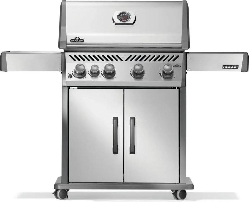 Napoleon Rogue 525 Propane Gas Grill with Range Side Burner, Stainless Steel, Durable 5-Burner Grilling Experience by GreenHaven Gardens