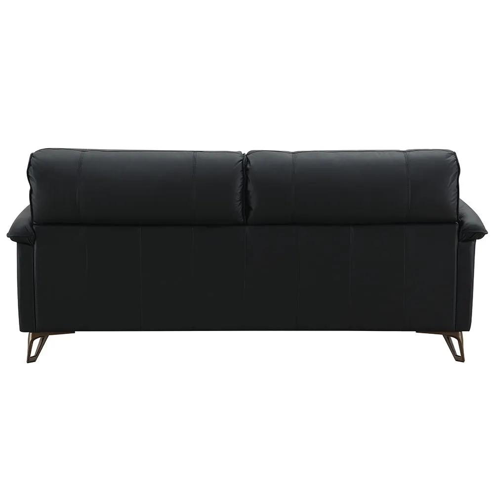 Eilene - Loveseat - Black Top Grain Leather by Unique Piece Furniture