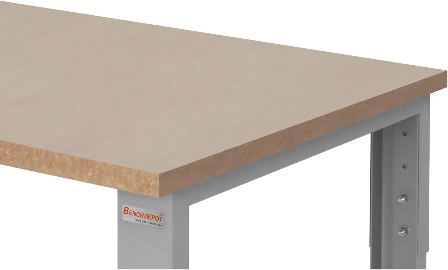 Table & Workbench: 1" Thick Particle Board Top, Height Adjustable Bench - 30" D x 48" L x 30" - 36" H - by BenchPro by GreenHaven Gardens