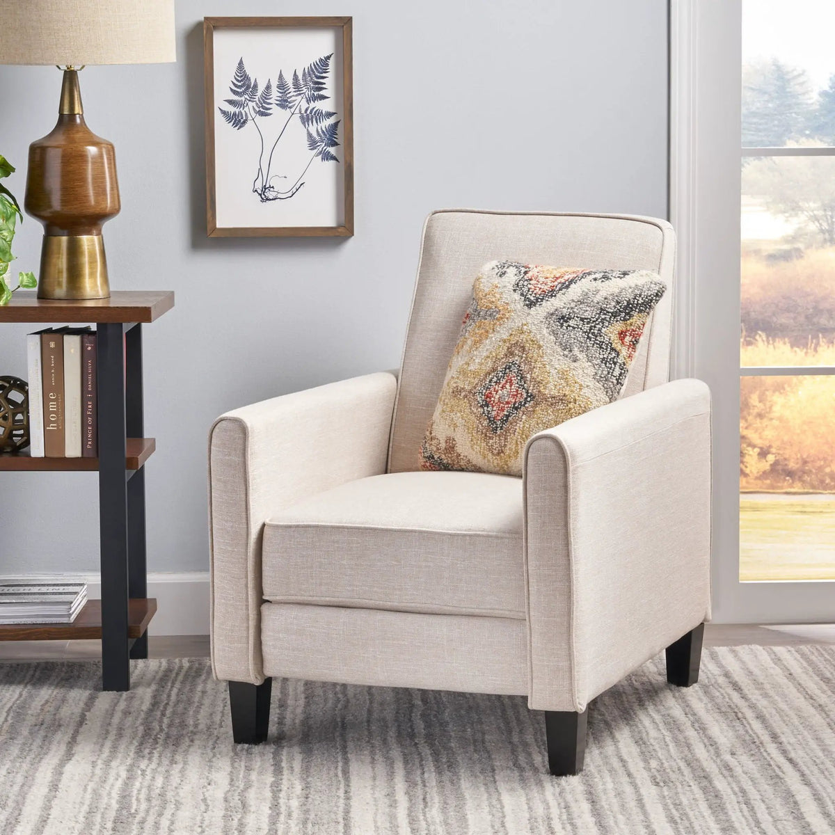 Upholstered Push Back Recliner Chair For Living Room by HouseOfZazla