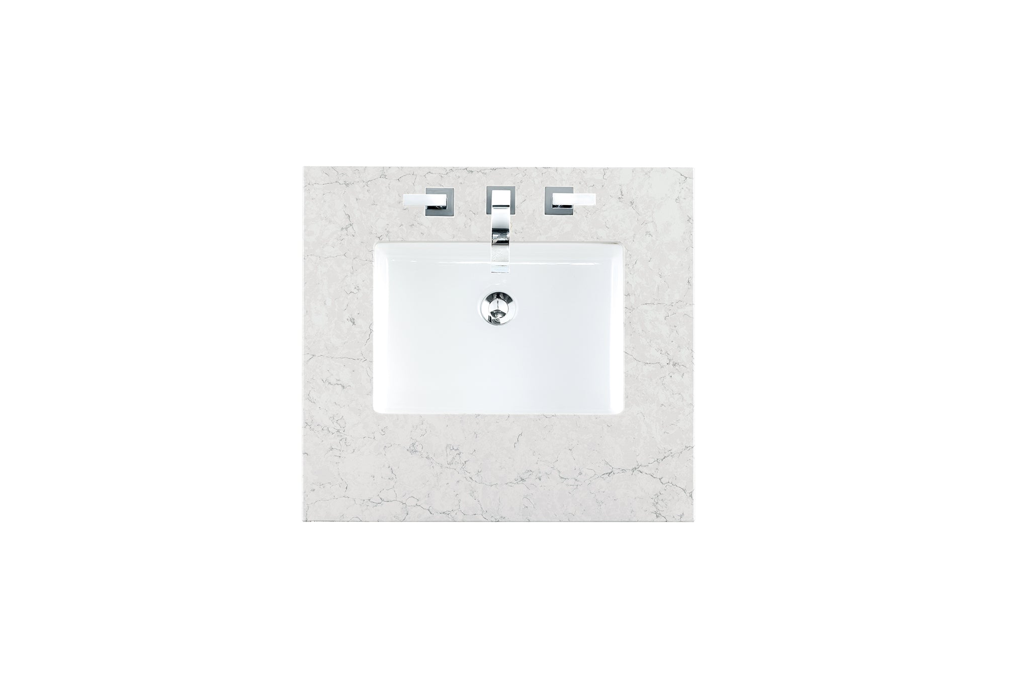 James Martin 26" Single Vanity Top with Eternal Jasmine Pearl countertop