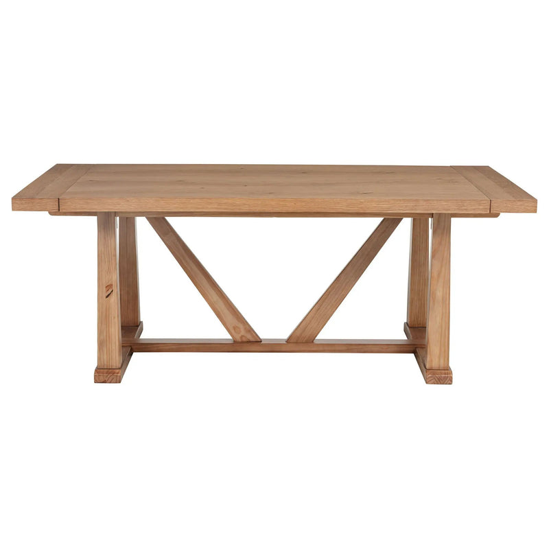 Middleton 106-inch Extension Leaf Dining Table Natural Brown by Unique Piece Furniture