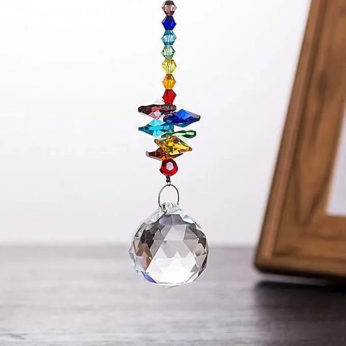 12 Pcs Crystal Ball Prism Suncatcher Rainbow Pendants Maker, 30mm Clear Glass Crystal Ball Prism,Hanging Crystals Prisms for Windows,for Feng Shui,for Home,Office,Garden Decoration by GreenHaven Gardens