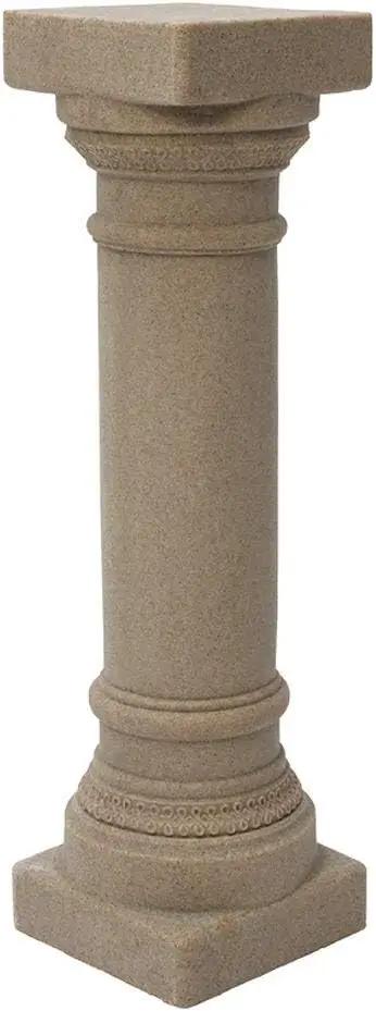 EMSCO Group Greek Column Statue – Natural Sandstone Appearance – Made of Resin – Lightweight – 32” Height by GreenHaven Gardens