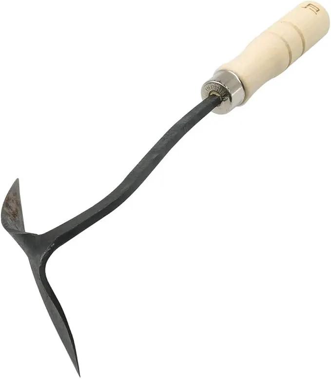GARASANI Hoe Hand Plow Hoe Korean Style Ho-Mi Organic Gardening (Triangle) by GreenHaven Gardens