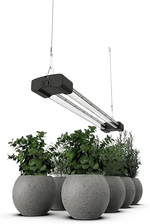 DYMOND BoostGro LED Grow Light Full Spectrum Linkable 5000K Daylight + 660nm Red Indoor Plant Lighting Fixture (2 FT, Black) by GreenHaven Gardens