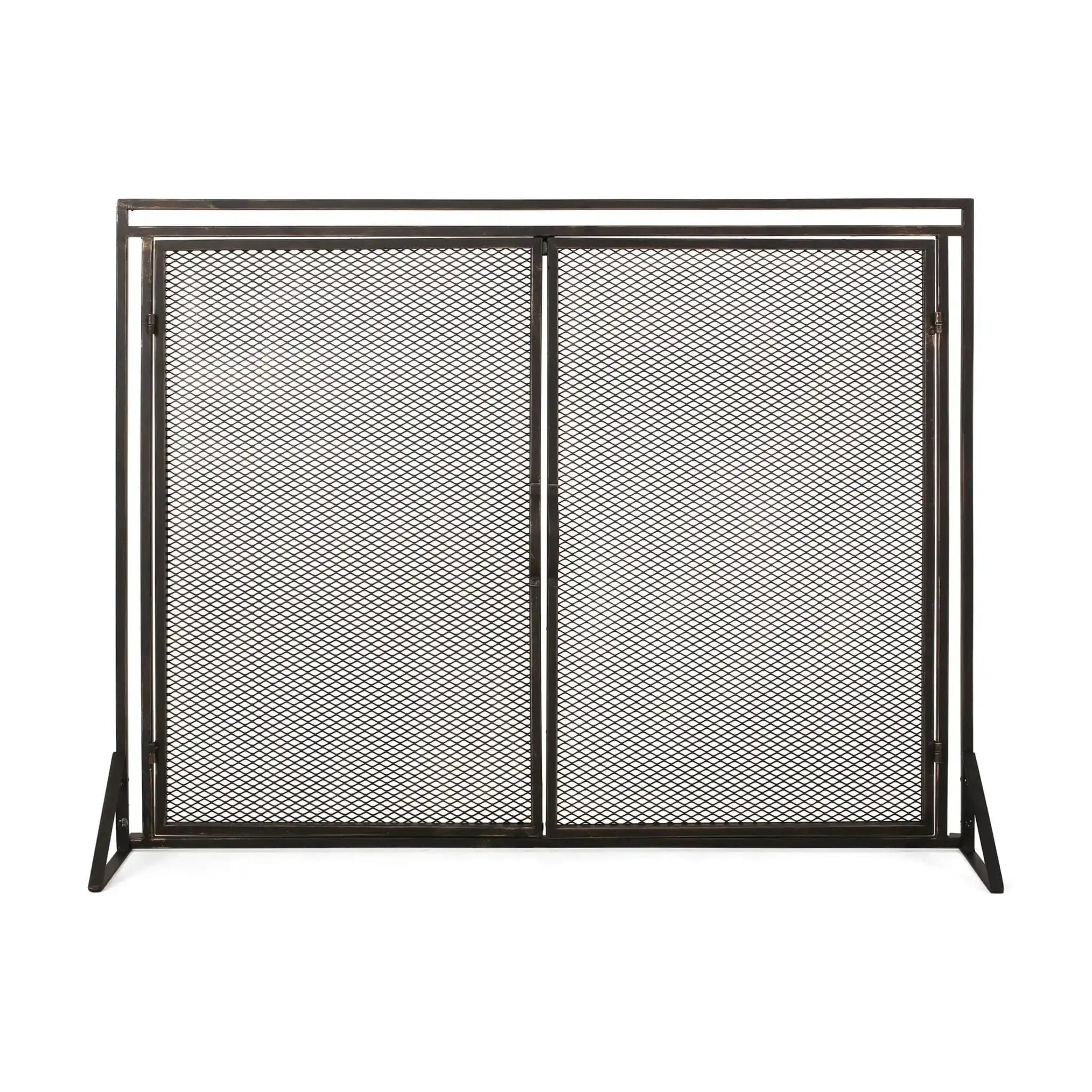 Samantha Iron Fireplace Screen 2 Door Design by HouseOfZazla