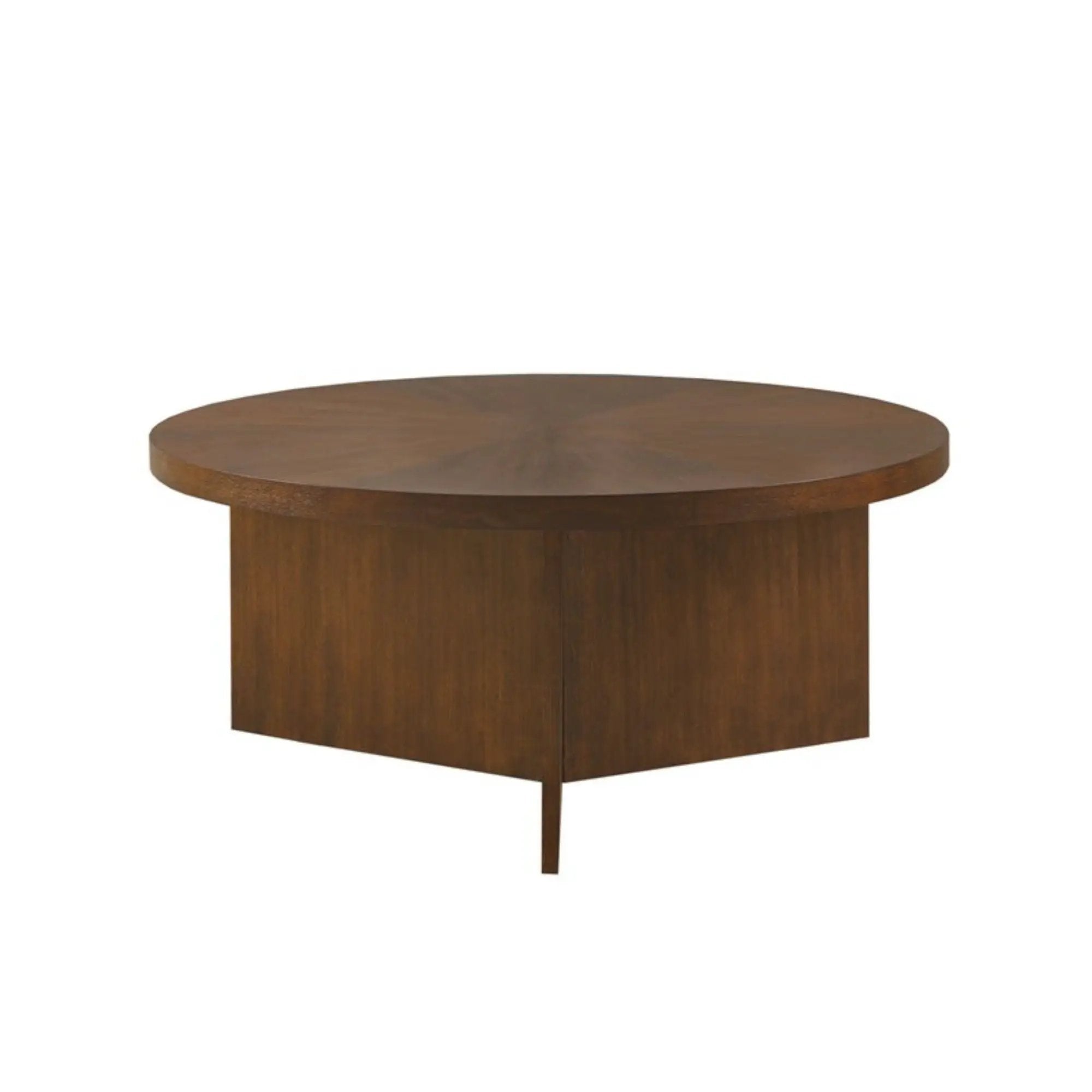 Round Coffee Table With Solid Veneer Top by Unique Piece Furniture