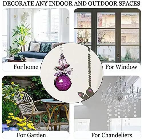 H&D Hanging Crystal Angel Suncatcher Rainbow Maker Guardian Angel Ornament for Home Window Decor (Purple) by GreenHaven Gardens