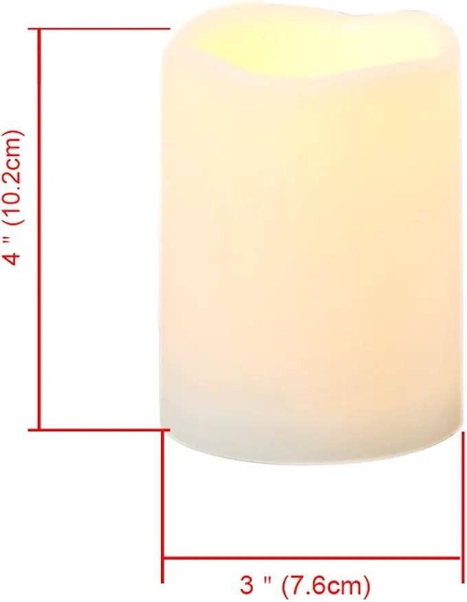 iZAN 3-Pack Outdoor Flameless LED Battery Operated Candles with Remote Waterproof Flickering Electric Pillar Candles for Halloween Chirstmas Home Wedding Party Festival Décor Long Battery Life 3”x4” by GreenHaven Gardens