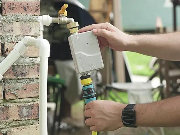 ECOWITT Wittflow Sprinkler Timer, WFC01 Smart Watering Timer, Need to Connect to GW2000 Wi-Fi Hub, Built-in Water Flow Meter and Temperature Sensor, NPT Thread, Intelligent Irrigation by GreenHaven Gardens
