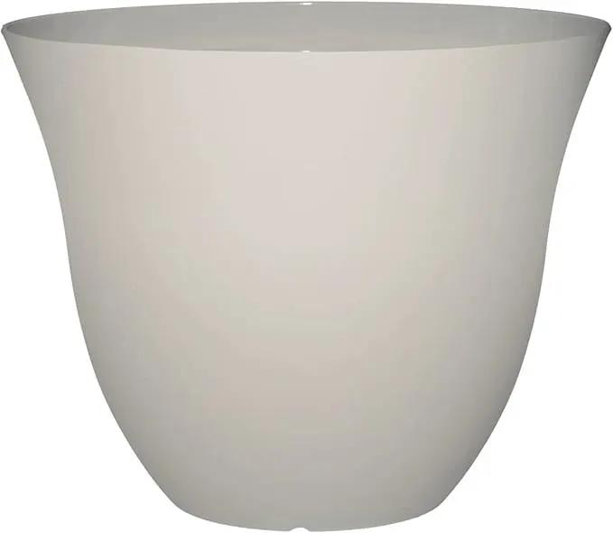Classic Home and Garden Honeysuckle Resin Flower Pot Planter, White Vanilla, 13" by GreenHaven Gardens